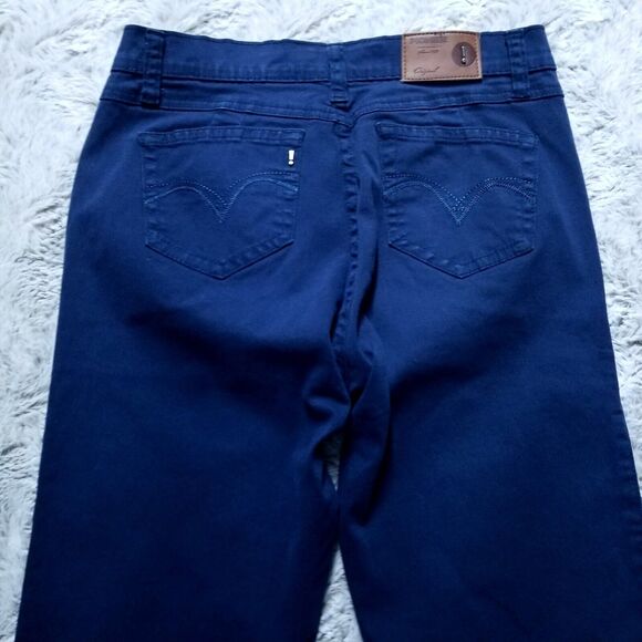 Pionier Chino Khakis Pants Mens 32x32 Blue Flat Front Straight Dark Wash Canvas - Picture 11 of 13